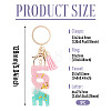 Alloy & Resin Tassel Keychainss AJEW-TADJ0001-20G-11-3