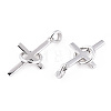 Rhodium Plated 925 Sterling Silver Pendants STER-T007-40P-2