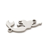 201 Stainless Steel Laser Cut Connector Charms STAS-R133-02P-05-2