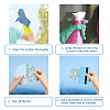 16 Sheets 8 Styles Waterproof PVC Colored Laser Stained Window Film Adhesive Static Stickers DIY-WH0314-068-3