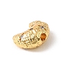 Brass Micro Pave Cubic Zirconia Beads KK-D262-06G-02-3
