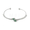 Aloy Rhinestone Cuff Bangles LS-BJEW-H206-03P-2