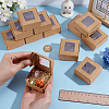 30Pcs Foldable Square Paper Storage Gift Boxes with Visible Window CON-PH0003-62A-3