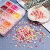 ARRICRAFT 3750Pcs 15 Colors Flat Round Handmade Polymer Clay Beads CLAY-AR0001-20-3
