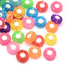 Transparent Flower Acrylic Beads TACR-Q007-04-1