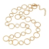 304 Stainless Steel 10mm and 14MM Ring Link Chain Necklaces NJEW-P343-02C-G-4
