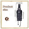 Medieval PU Leather Waist Belt Pouches with Alloy Rivets AJEW-WH0678-30B-2