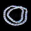 Transparent Electroplate Glass Beads Strands EGLA-H103-AB03-3