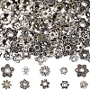 SUNNYCLUE 300Pcs 10 Style Tibetan Style Alloy Flower Bead Caps FIND-SC0008-75-1