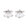 Brass Clear Cubic Zirconia Beads KK-B186-21A-P-1