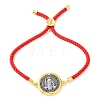 Alloy with Nylon Rope Slider Bracelets BJEW-Z156-02G-01-4