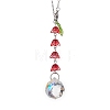 3Pcs 3 Colors Glass Lily of the Valley Pendant Decorations HJEW-JM01972-2