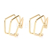 304 Stainless Steel Triple Pentagon Cuff Earrings EJEW-K268-88G-4