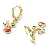 Alloy Enamel Hoop Earrings EJEW-JE06159-02-5