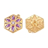 304 Stainless Steel Enamel & Rhinestone Pendants STAS-G398-26G-03-2