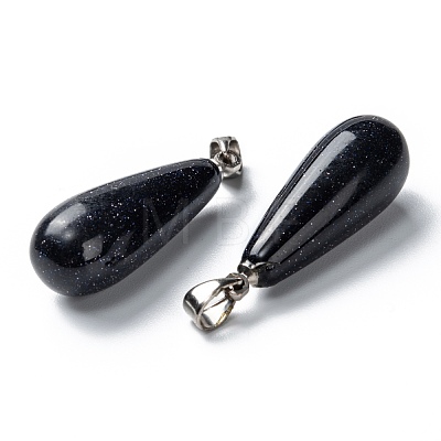 Synthetic Blue Goldstone Pendants G-F707-03-1