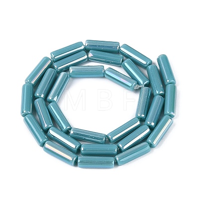 Electroplate Opaque Glass Beads Strands X-EGLA-Q132-02A-B03-1