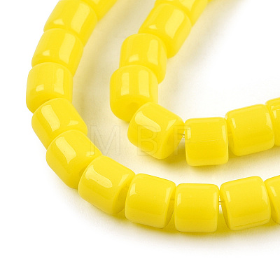 Opaque Solid Glass Bead Strands X-GLAA-N047-09-F03-1