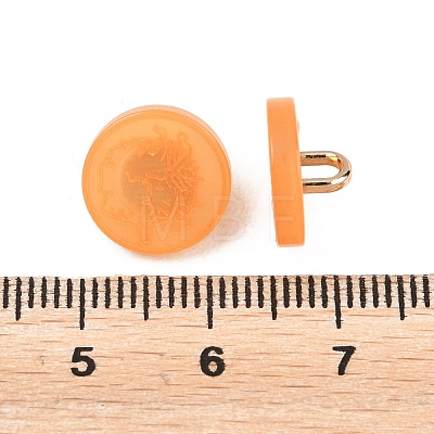 1-Hole Resin Alloy Shank Buttons FIND-B065-03G-05-1