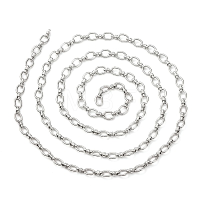 304 Stainless Steel Oval Link Chains CHS-S012-08P-1