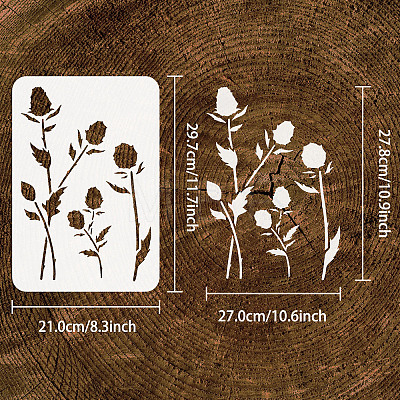 Plastic Drawing Painting Stencils Templates DIY-WH0396-0019-1