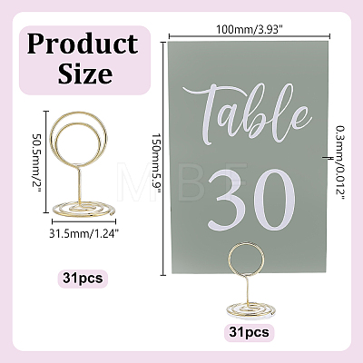31Pcs Steel Place Card Holder OFST-HY0001-01-1