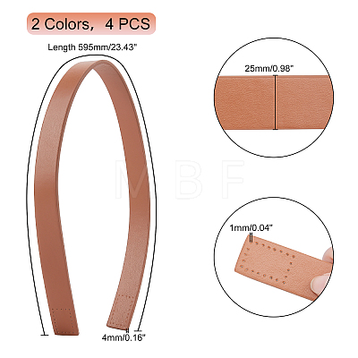 4Pcs 2 Colors PU Leather Bag Strap FIND-WR0001-47-1