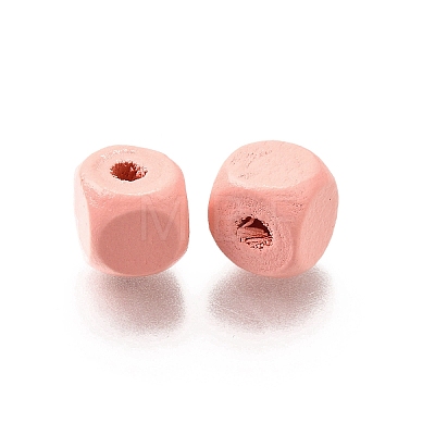 Spray Painted Wooden Beads WOOD-P021-01B-25-1