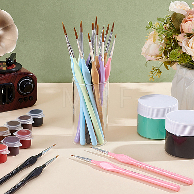 18Pcs Plastic Micro Detail Paint Brush AJEW-WH0696-658-1