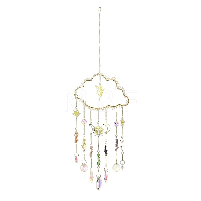 Metal Hanging Suncatchers HJEW-P018-D03-1