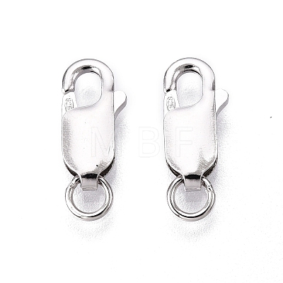 Anti-Tarnish 925 Sterling Silver Lobster Claw Clasps STER-N016-34P-1