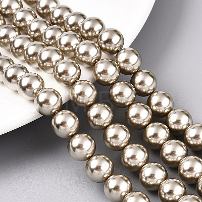 Glass Pearl Beads Strands HY-G002-01E-13-1