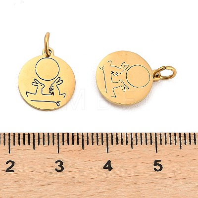 304 Stainless Steel Charms STAS-D050-07G-16-1