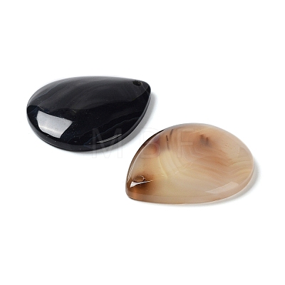 Natural Banded Agate/Striped Agate Pendants G-E601-01-1