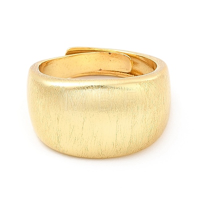 Rack Plating Brass Plain Band Adjustable Ring for Women RJEW-E064-18G-1