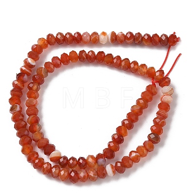 Natural Banded Agate Beads Strands G-D344-A34-02-1