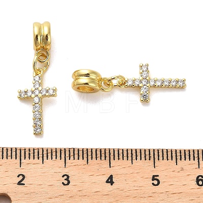 Rack Plating Brass Micro Pave Cubic Zirconia Charms KK-S398-08A-1