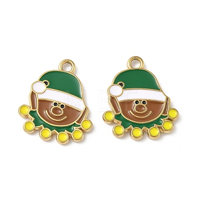 304 Stainless Steel Enamel Pendants STAS-L300-012G-23-1