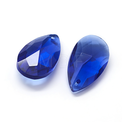Faceted Glass Pendants GLAA-F069-S-A22-1
