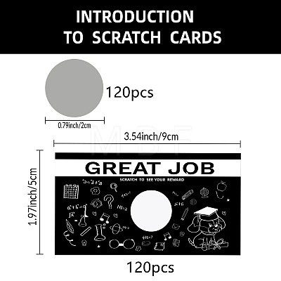 CRASPIRE 120 Sheets Rectangle Coated Scratch Off Film Reward Cards DIY-CP0006-93C-1