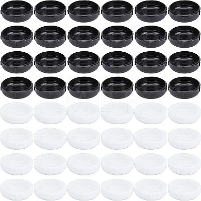 CHGCRAFT 48Pcs 2 Colors PVC Furniture Sliders FIND-CA0002-32-1