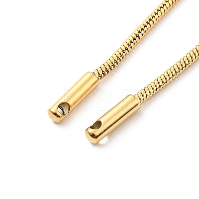 304 Stainless Steel Round Snake Chain Bracelet Making STAS-B044-01G-1