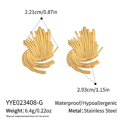 304 Stainless Steel Stud Earrings for Women AD5502-1-1