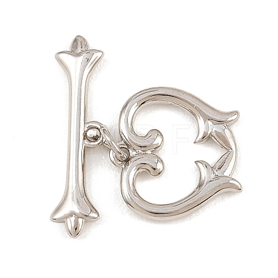 Heart Brass Toggle Clasps KK-G548-43P-04-1