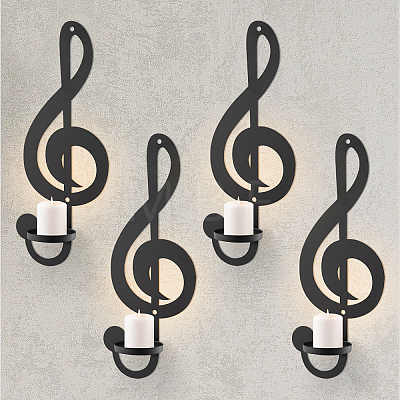 4Pcs Iron Art Wall Mounted Candle Holders ODIS-DL0001-06-1