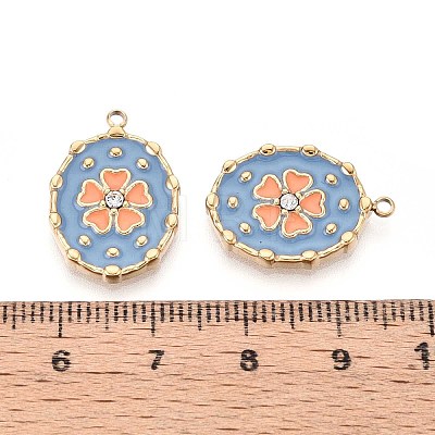 Ion Plating(IP) 304 Stainless Steel Rhinestone Pendants STAS-N109-251C-G-1