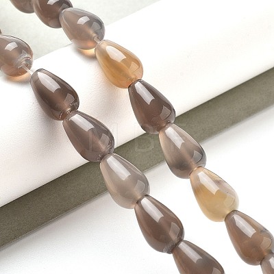 Natural Grey Agate Beads Strands G-B106-A13-02-1