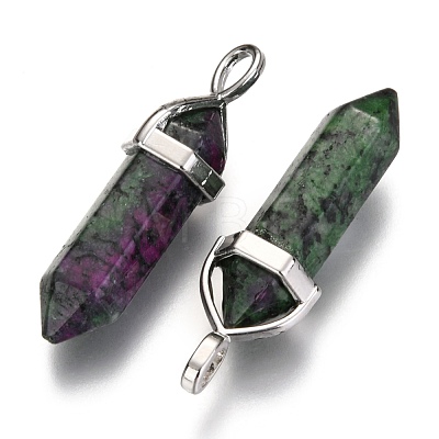 Natural Ruby in Zoisite Double Terminated Pointed Pendants G-F295-04N-1