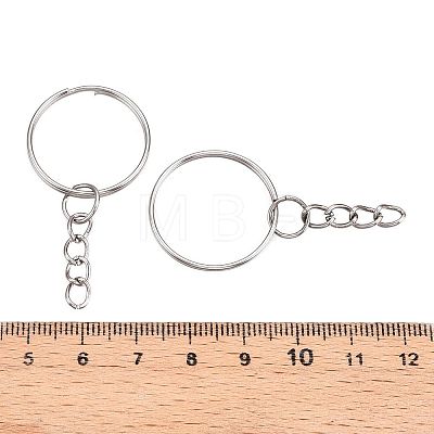 Iron Split Key Rings with Chain FIND-B028-19P-1