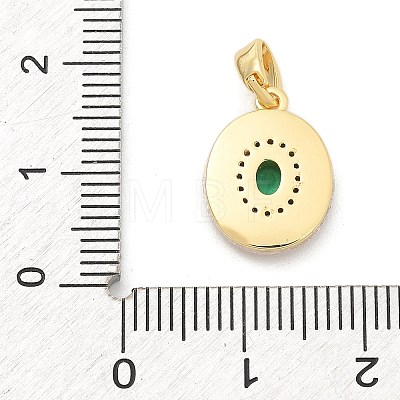 Brass Micro Pave Cubic Zirconia Pendents KK-M303-02G-05-1